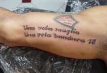 Francesco Scarpa si tatua il Savoia sulla pelle