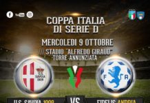 Coppa Italia, Savoia-Fidelis Andria: si gioca il 9 Ottobre